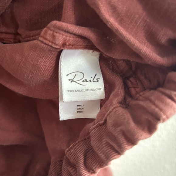 Rails Revolve Collins Burgundy Rust Utility Snap Zip Cinching Tencel Jacket - Picture 14 of 16